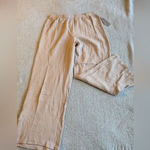 Soft Surroundings Key Biscayne Soft Taupe Wide Leg Pants Size XL NWT
